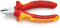 KNIPEX 70 06 125 Zijsnijtang geïsoleerd met meer-componentengrepen, VDE-getest verchroomd 125 mm