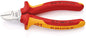 KNIPEX 70 06 140 Zijsnijtang geïsoleerd met meer-componentengrepen, VDE-getest verchroomd 140 mm