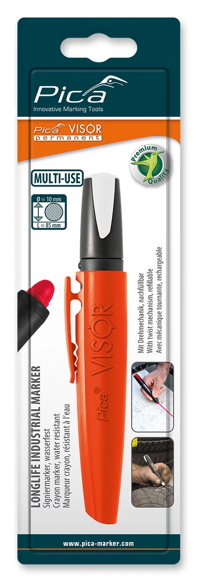 Pica VISOR 990/52 Industriële Multi-Use Krijtmarker wit (blister)
