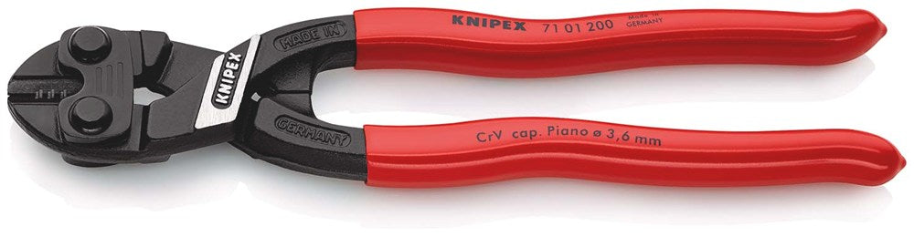 KNIPEX 71 01 200 CoBolt® Compacte boutensnijtang met kunststof bekleed zwart geatramenteerd 200 mm