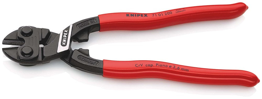 KNIPEX 71 01 200 CoBolt® Compacte boutensnijtang met kunststof bekleed zwart geatramenteerd 200 mm