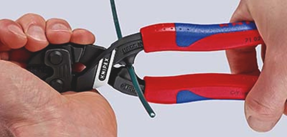 KNIPEX 71 02 200 CoBolt® Compacte boutensnijtang met slanke meer-componentengrepen zwart geatramente