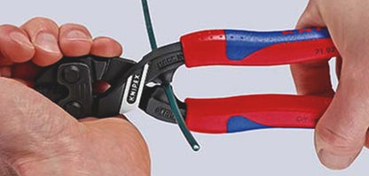 KNIPEX 71 02 200 CoBolt® Compacte boutensnijtang met slanke meer-componentengrepen zwart geatramente