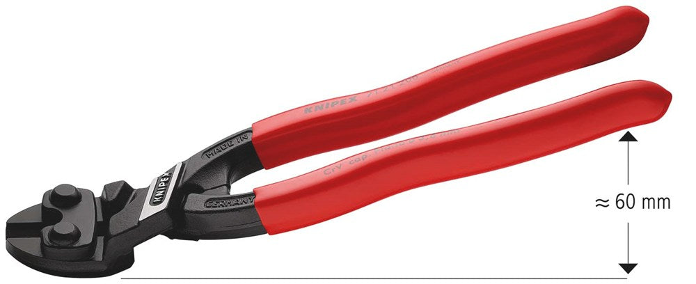 KNIPEX 71 21 200 CoBolt® Compacte boutensnijtang met kunststof bekleed zwart geatramenteerd 200 mm