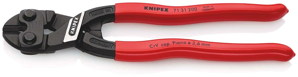 KNIPEX 71 31 200 CoBolt® Compacte boutensnijtang met kunststof bekleed zwart geatramenteerd 200 mm