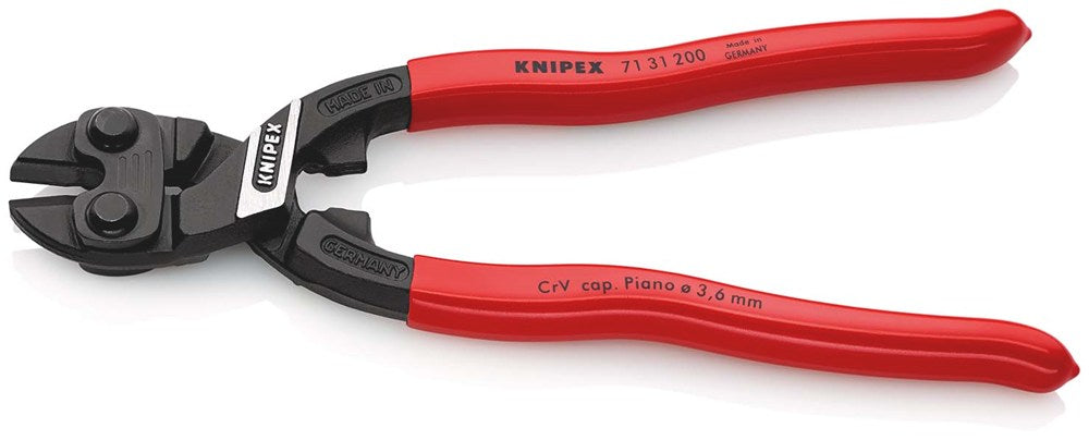 KNIPEX 71 31 200 CoBolt® Compacte boutensnijtang met kunststof bekleed zwart geatramenteerd 200 mm