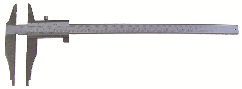 Werkplaats schuifmaat 200x65mm RVS, met punten