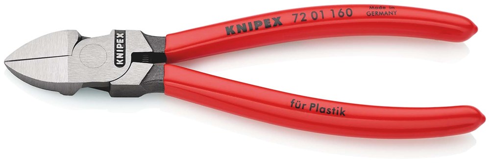 KNIPEX 72 01 160 Zijsnijtangen voor kunststof met kunststof bekleed 160 mm