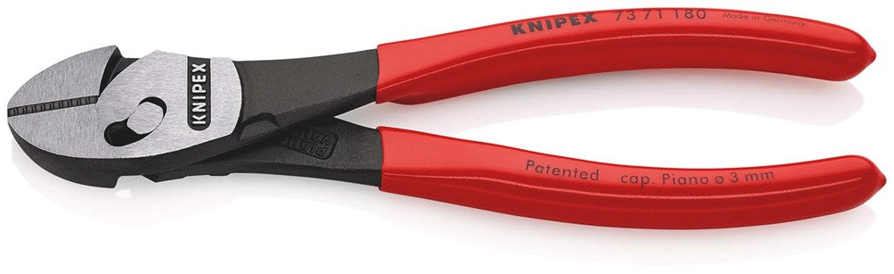 KNIPEX 73 71 180 TwinForce® Hoogwaardige zijsnijtangen met kunststof bekleed zwart geatramenteerd 18