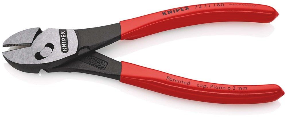KNIPEX 73 71 180 TwinForce® Hoogwaardige zijsnijtangen met kunststof bekleed zwart geatramenteerd 18