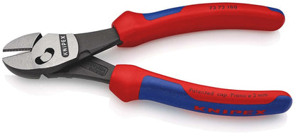 KNIPEX 73 72 180 BK TwinForce® Hoogwaardige zijsnijtangen met meer-componenten greep zwart geatramen