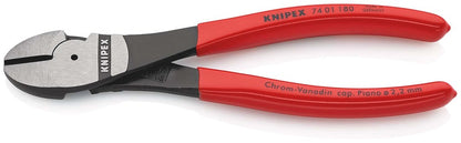 KNIPEX 74 01 180 Kracht-zijsnijtang met kunststof bekleed zwart geatramenteerd 180 mm