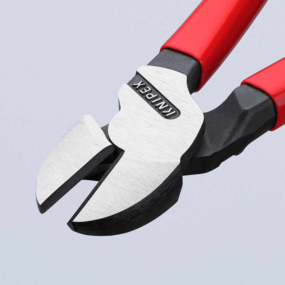 KNIPEX 74 01 200 Kracht-zijsnijtang met kunststof bekleed zwart geatramenteerd 200 mm