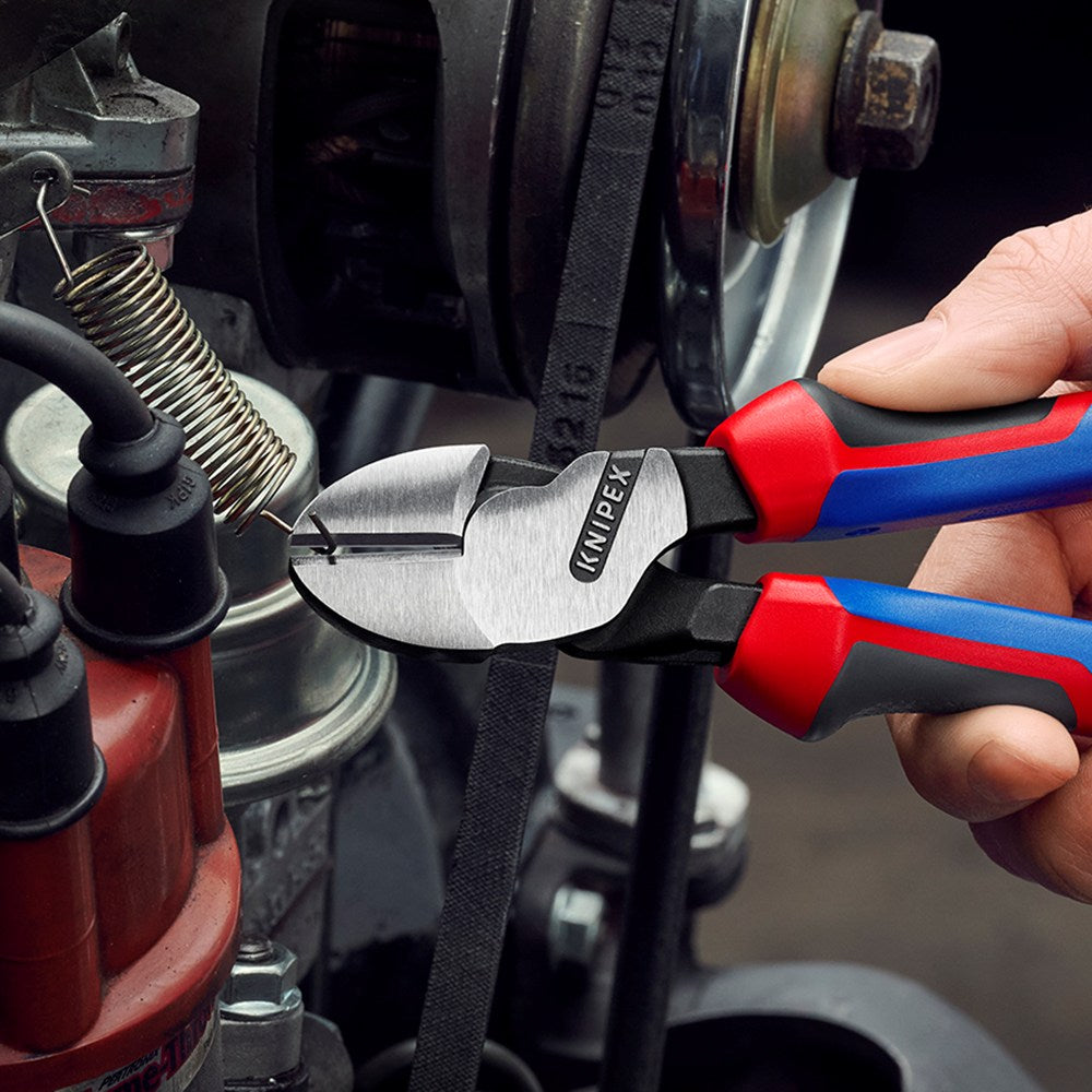 KNIPEX 74 02 200 Kracht-zijsnijtang met comfortgrepen zwart geatramenteerd 200 mm