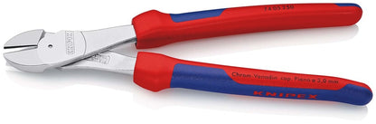 KNIPEX 74 05 250 Kracht-zijsnijtang met meer-componenten greep verchroomd 250 mm