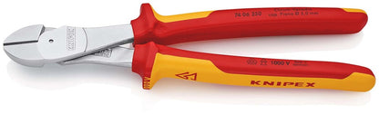 KNIPEX 74 06 250 Kracht-zijsnijtang geïsoleerd met meer-componentengrepen, VDE-getest verchroomd 250