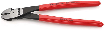KNIPEX 74 21 250 Kracht-zijsnijtang met kunststof bekleed zwart geatramenteerd 250 mm