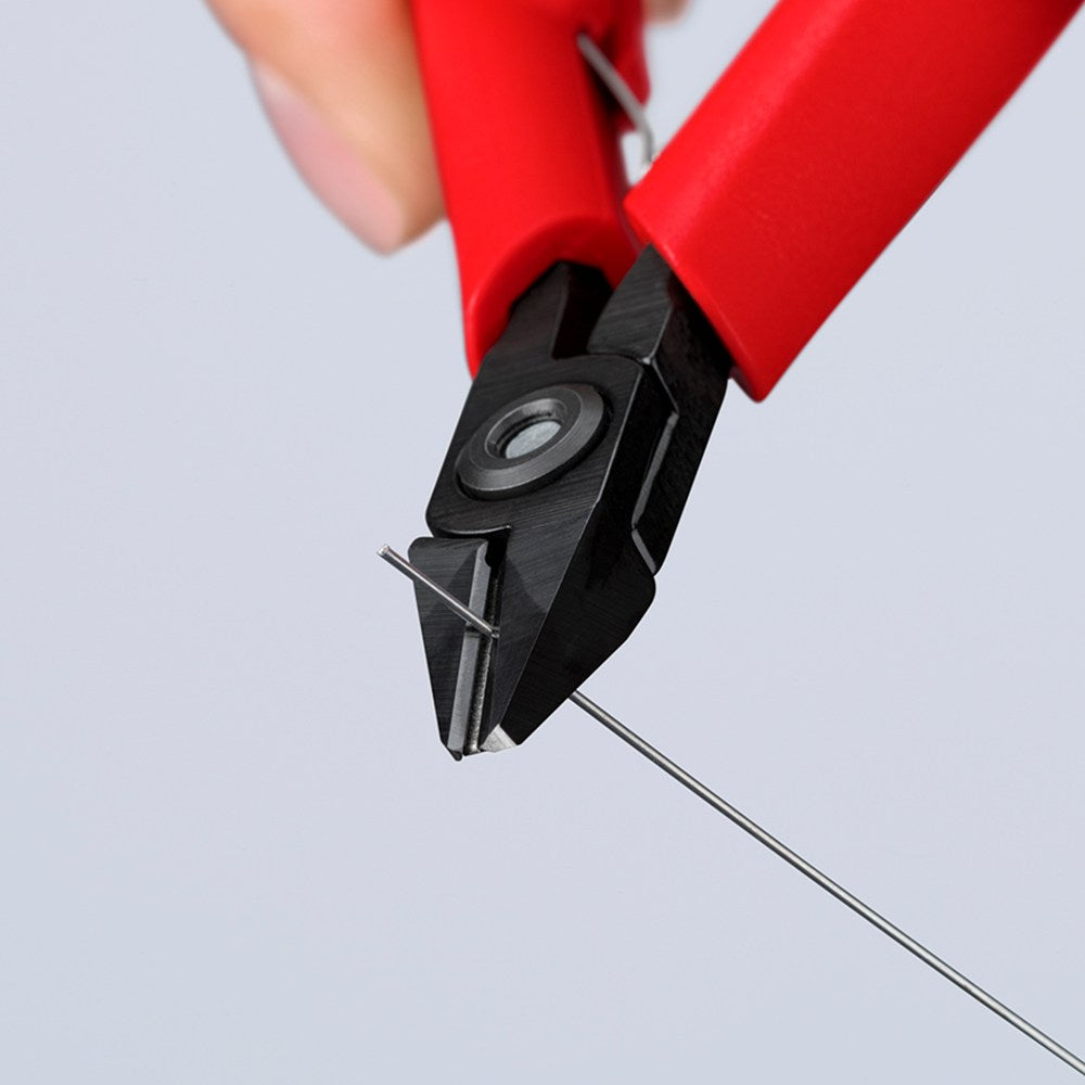 KNIPEX 75 12 125 Elektronica-zijsnijtang met kunststof bekleed gebruineerd 125 mm