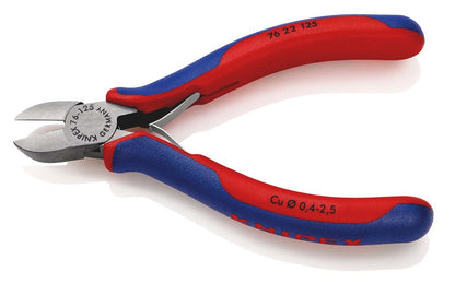 KNIPEX 76 22 125 Zijsnijtang voor elektromechanica met meer-componenten greep zwart geatramenteerd 1
