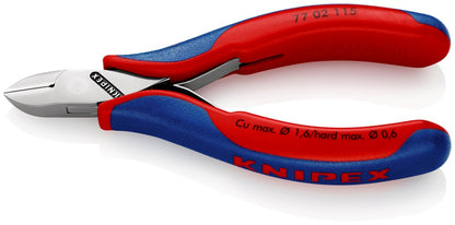 KNIPEX 77 02 115 Elektronica-zijsnijtang met doorgestoken scharnier met meer-componenten greep 115 m
