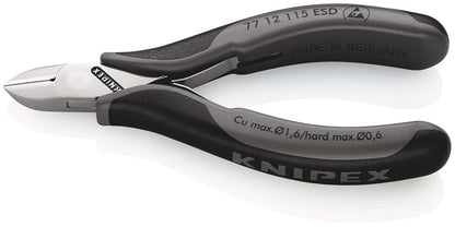 KNIPEX 77 12 115 ESD Elektronica-zijsnijtangen ESD met doorgestoken scharnier met meer-componenten g