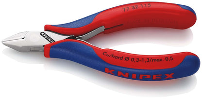 KNIPEX 77 32 115 Elektronica-zijsnijtang met doorgestoken scharnier met meer-componenten greep 115 m