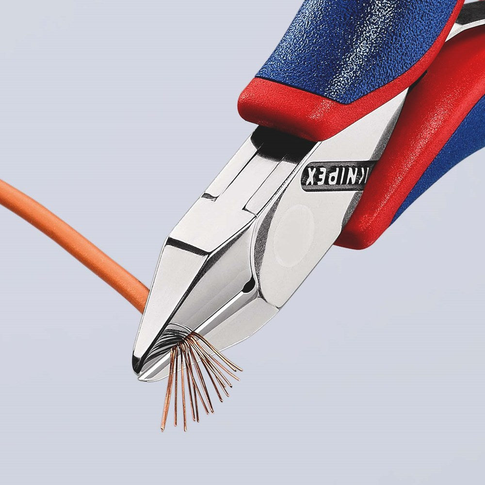 KNIPEX 77 32 115 Elektronica-zijsnijtang met doorgestoken scharnier met meer-componenten greep 115 m