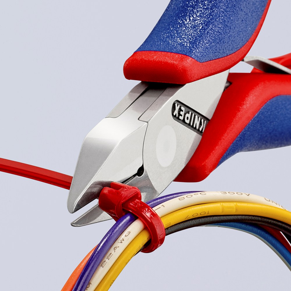 KNIPEX 77 42 115 Elektronica-zijsnijtang met doorgestoken scharnier met meer-componenten greep 115 m
