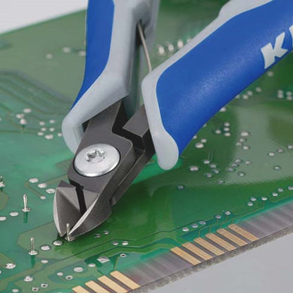 KNIPEX 79 22 120 Precisie elektronica-zijsnijtang met meer-componenten greep gebruineerd 120 mm