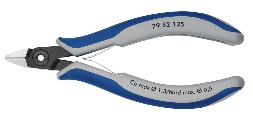 KNIPEX 79 52 125 Precisie elektronica-zijsnijtang met meer-componenten greep gebruineerd 125 mm