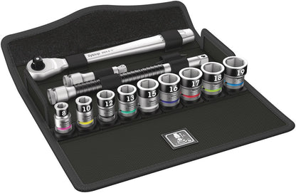 8100 SB HF 1 ZYKLOP METAL-RATELSET, OMSCHAKELPAL, 3/8"-AANDRIJVING, MET VASTHOUDFUNCTIE, METRISCH,