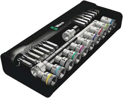 8100 SC 8 ZYKLOP METAL-RATELSET, OMSCHAKELPAL, 1/2"-AANDRIJVING, METRISCH , 28-DELIG
