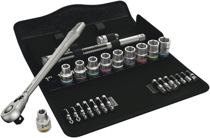 8100 SC 8 ZYKLOP METAL-RATELSET, OMSCHAKELPAL, 1/2"-AANDRIJVING, METRISCH , 28-DELIG