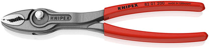 KNIPEX 82 01 200 TwinGrip® Voor- en zij-grijptang met antslip kunststof bekleed grijs geatramenteerd