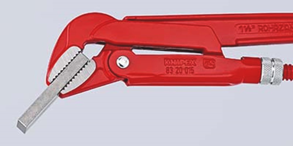 KNIPEX 83 20 015 Pijptang 45° rood poedergecoat 430 mm