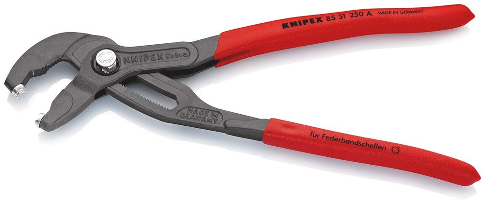 KNIPEX 85 51 250 A Bandveerklemtang met antslip kunststof bekleed grijs geatramenteerd 250 mm