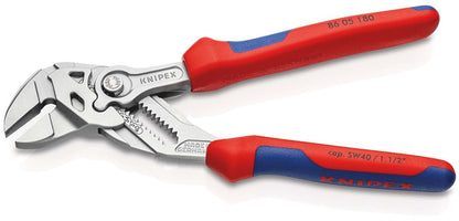 KNIPEX 86 05 180 Sleuteltang tang en schroefsleutel in één gereedschap met meer-componenten greep ve