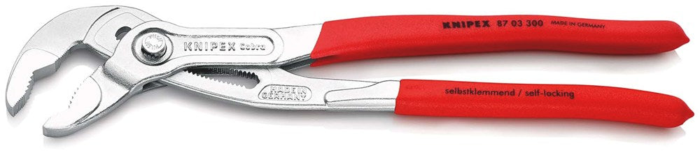 KNIPEX 87 03 300 Cobra® Hightech-waterpomptang met antslip kunststof bekleed verchroomd 300 mm
