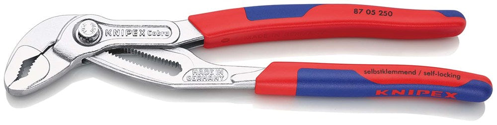 KNIPEX 87 05 250 Cobra® Hightech-waterpomptang met slanke meer-componentengrepen verchroomd 250 mm