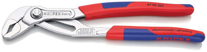 KNIPEX 87 05 250 Cobra® Hightech-waterpomptang met slanke meer-componentengrepen verchroomd 250 mm