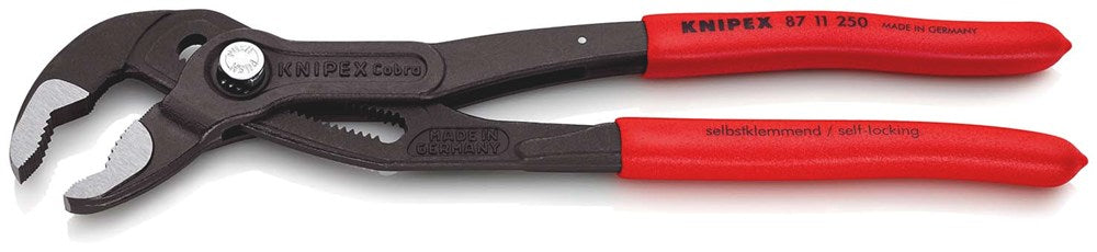 KNIPEX 87 11 250 Cobra®...matic Waterpomptang met antslip kunststof bekleed grijs geatramenteerd 250