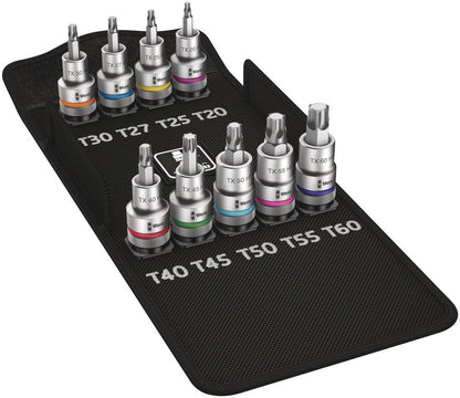 8767 HMC HF 1 ZYKLOP BIT-DOPPEN-SET TORX®, MET VASTHOUDFUNCTIE, 9 -DELIG
