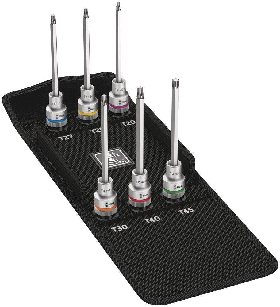 8767 HMC HF 2 ZYKLOP BIT-DOPPEN-SET TORX®, MET VASTHOUDFUNCTIE, 6-DELIG