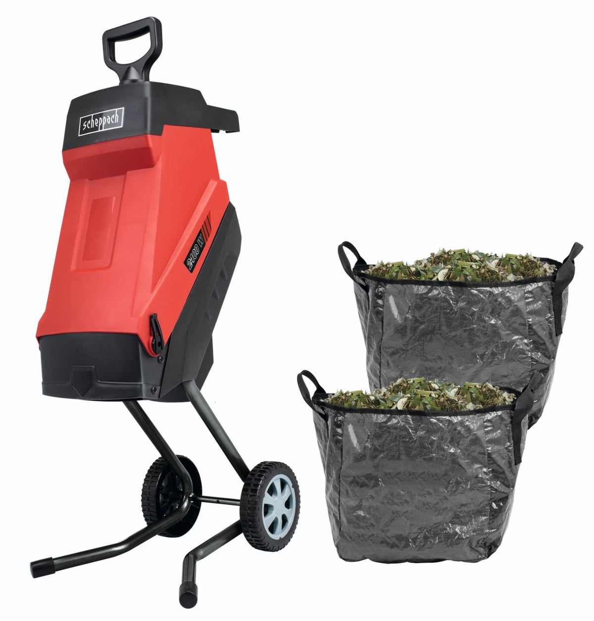 Scheppach Hakselaar GS55 - 2400W - voor takken tot O45mm - Incl. 2x 45L opvangzakken