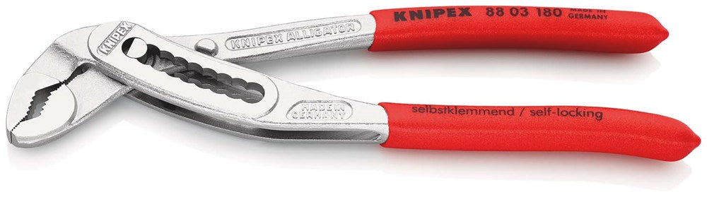 KNIPEX 88 03 180 Alligator® Waterpomptang met antslip kunststof bekleed verchroomd 180 mm