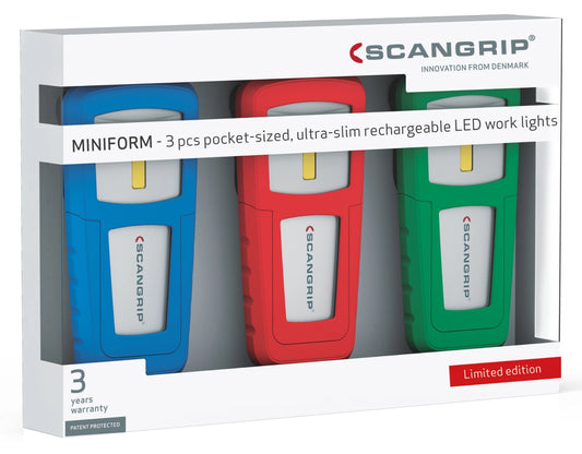 Scangrip Werklamp Miniform Promo-Kit - 3 kleuren