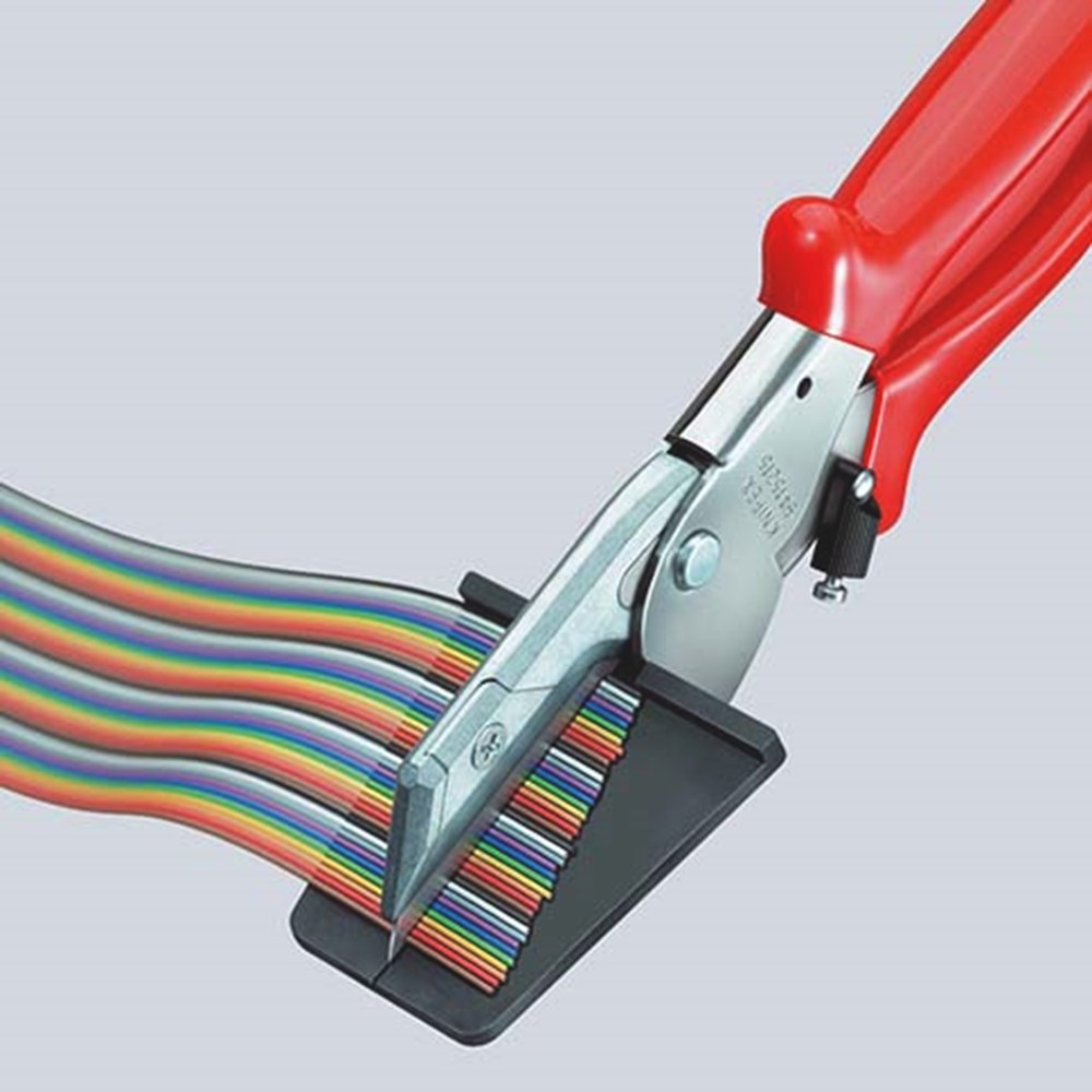 KNIPEX 94 15 215 Kabelschaar voor lintkabels met kunststof bekleed verchroomd 215 mm