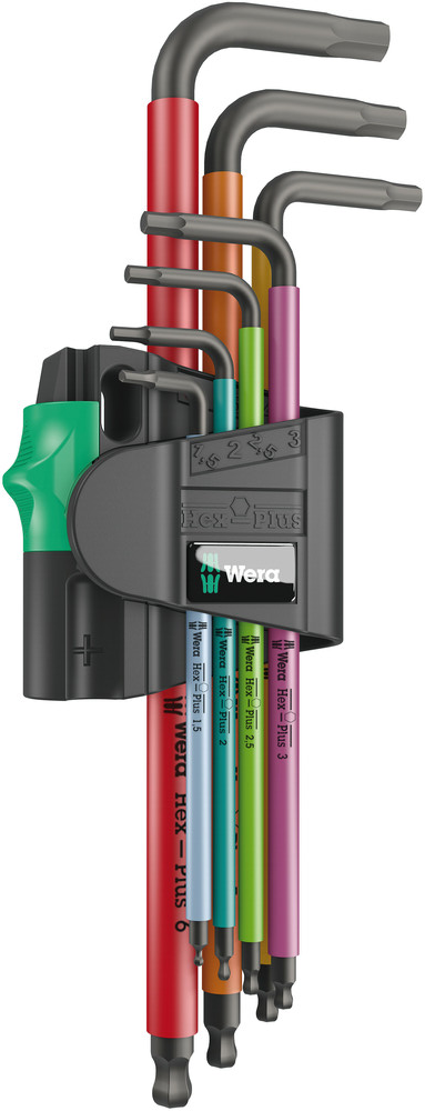 950/7 HEX-PLUS MULTICOLOUR MAGNET 1 STIFTSLEUTELSET, METRISCH, BLACKLASER, 7-DELIG