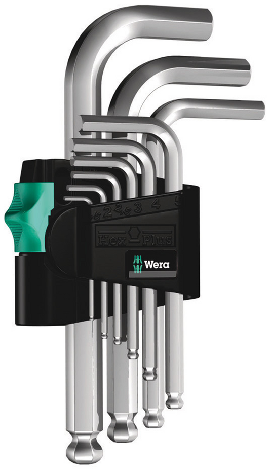 950/9 HEX-PLUS 3 STIFSLEUTELSET, METRISCH, VERCHROOMD, 9-DELIG