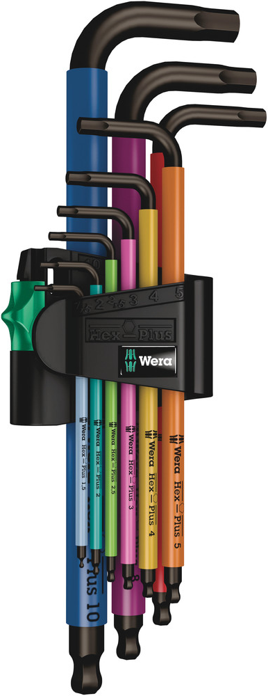 950/9 HEX-PLUS MULTICOLOUR 1 SB, STIFTSLEUTELSET, METRISCH, BLACKLASER, 9-DELIG